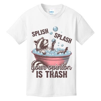 Splish Splash You Opinion Is Trash Funny Skunk Kids T-Shirt