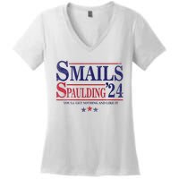 Smails Spaulding24 YouLl Get Nothing And Like It Apparel Women's V-Neck T-Shirt