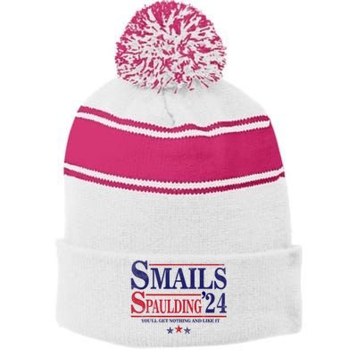 Smails Spaulding24 YouLl Get Nothing And Like It Apparel Stripe Pom Pom Beanie