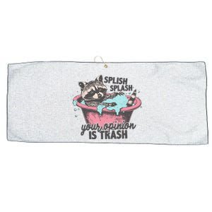 Splish Splash Your Opinion Is Trash Large Microfiber Waffle Golf Towel