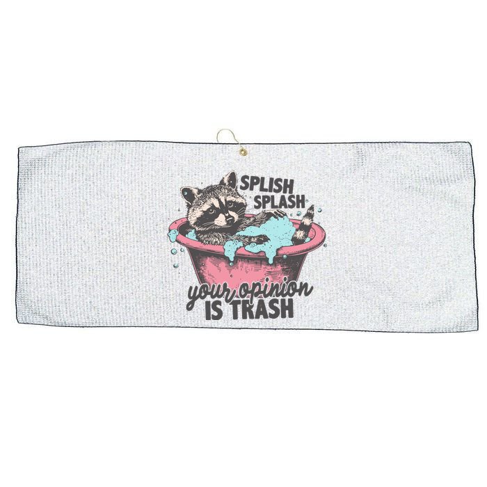 Splish Splash Your Opinion Is Trash Large Microfiber Waffle Golf Towel