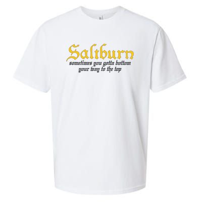 Saltburn Sometimes You Gotta Bottom Your Way To The Top Sueded Cloud Jersey T-Shirt