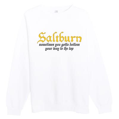 Saltburn Sometimes You Gotta Bottom Your Way To The Top Premium Crewneck Sweatshirt