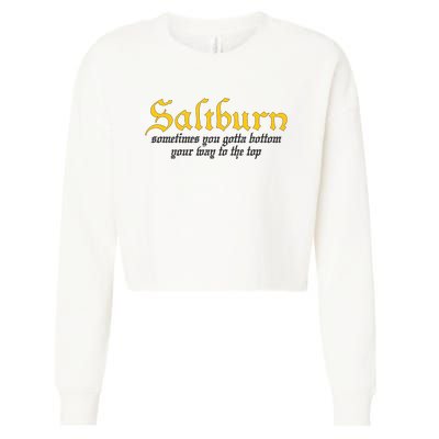 Saltburn Sometimes You Gotta Bottom Your Way To The Top Cropped Pullover Crew