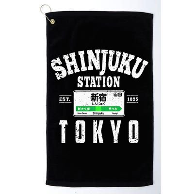 Shinjuku Station Yamanote Line Tokyo Japan Japanese Kanji Golf Towel