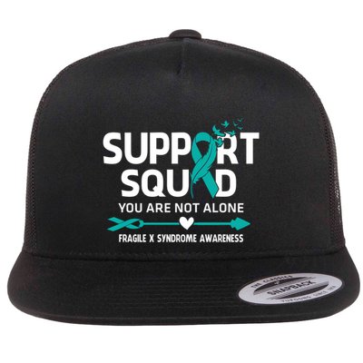 Support Squad You Are Not Alone Fragile X Syndrome Awareness Great Gift Flat Bill Trucker Hat