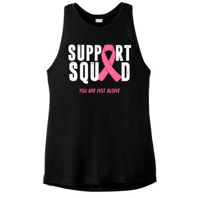 Support Squad You Are Not Alone Cancer Ladies PosiCharge Tri-Blend Wicking Tank