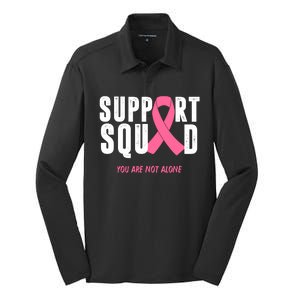 Support Squad You Are Not Alone Cancer Silk Touch Performance Long Sleeve Polo