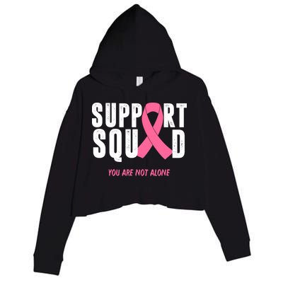 Support Squad You Are Not Alone Cancer Crop Fleece Hoodie