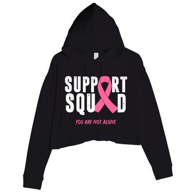 Support Squad You Are Not Alone Cancer Crop Fleece Hoodie