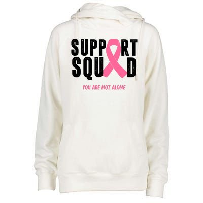 Support Squad You Are Not Alone Cancer Womens Funnel Neck Pullover Hood