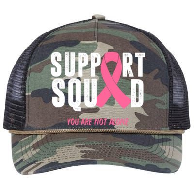 Support Squad You Are Not Alone Cancer Retro Rope Trucker Hat Cap