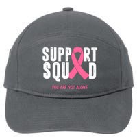 Support Squad You Are Not Alone Cancer 7-Panel Snapback Hat