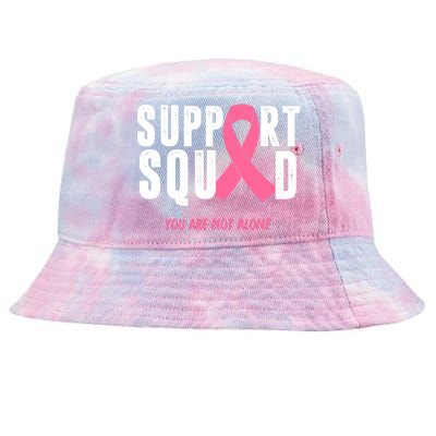 Support Squad You Are Not Alone Cancer Tie-Dyed Bucket Hat