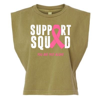 Support Squad You Are Not Alone Cancer Garment-Dyed Women's Muscle Tee