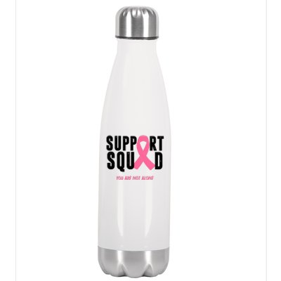 Support Squad You Are Not Alone Cancer Stainless Steel Insulated Water Bottle