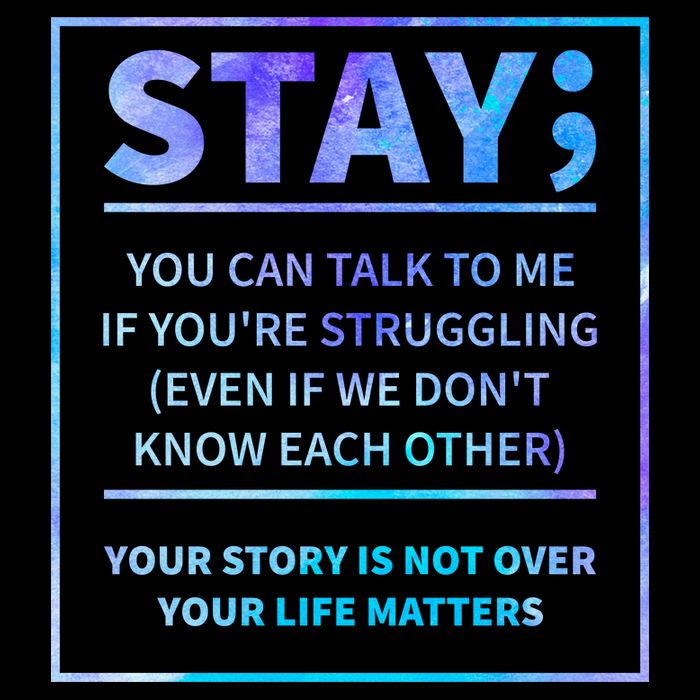 Stay Semicolon Your Life Matters Suicide Prevention Awareness Bucket Hat
