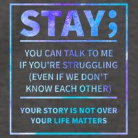 Stay Semicolon Your Life Matters Suicide Prevention Awareness Vector Backpack