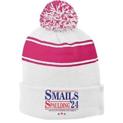 Smails Spaulding24 YouLl Get Nothing And Like It Stripe Pom Pom Beanie