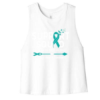 Support Squad You Are Not Alone Fragile X Syndrome Awareness Gift Women's Racerback Cropped Tank