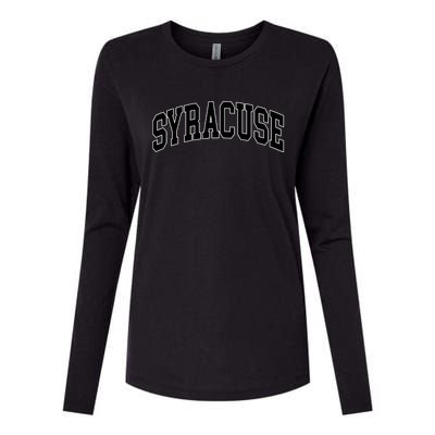 Syracuse Womens Cotton Relaxed Long Sleeve T-Shirt