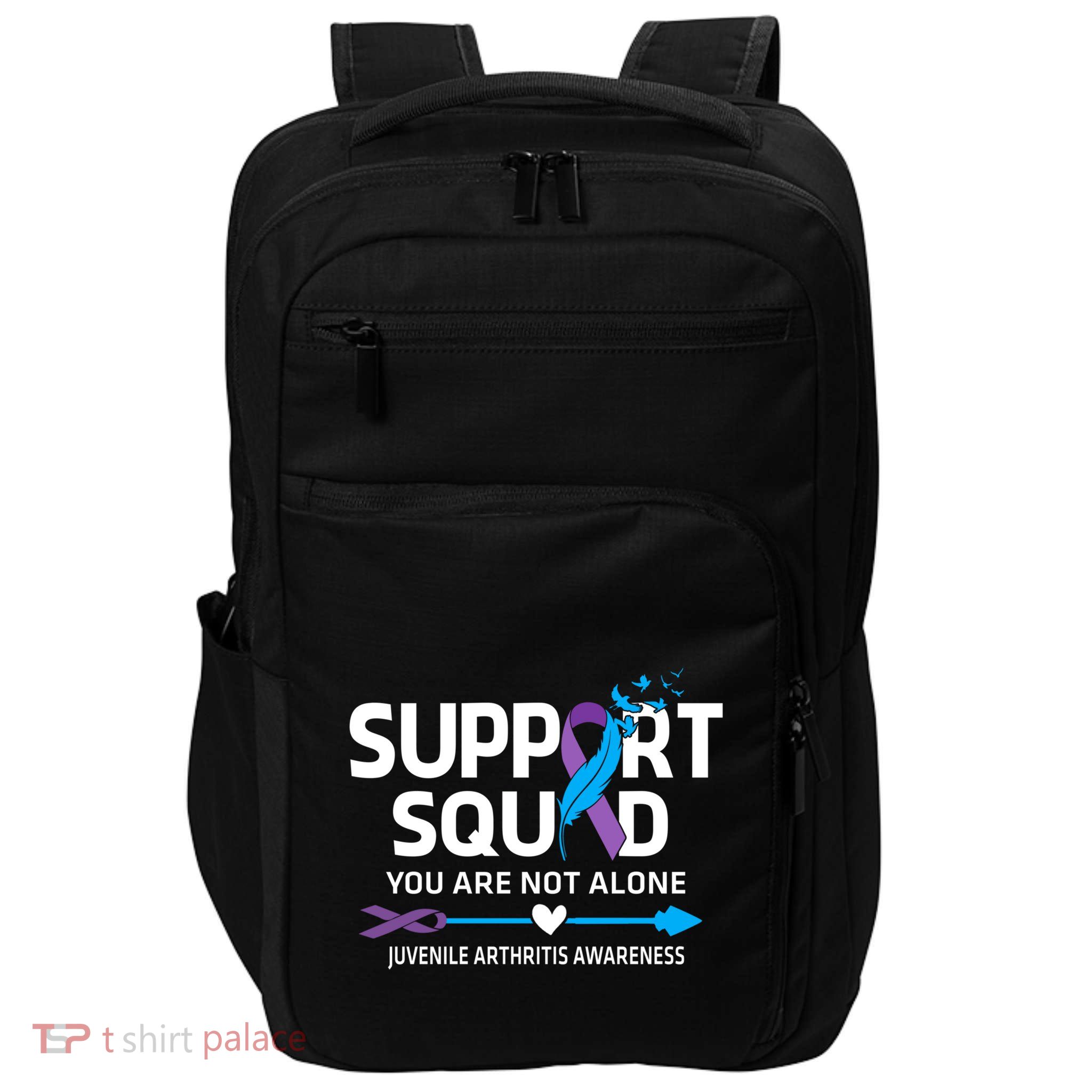 Support Squad You Are Not Alone Juvenile Arthritis Awareness Gift Impact Tech Backpack