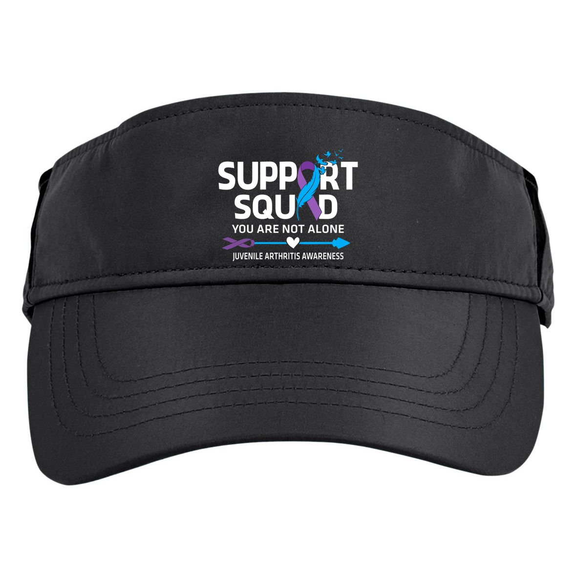 Support Squad You Are Not Alone Juvenile Arthritis Awareness Gift Adult Drive Performance Visor