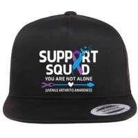 Support Squad You Are Not Alone Juvenile Arthritis Awareness Gift Flat Bill Trucker Hat