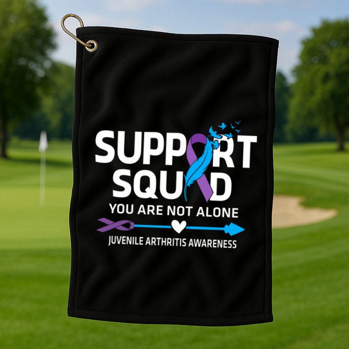 Support Squad You Are Not Alone Juvenile Arthritis Awareness Gift Golf Towel