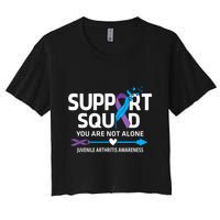 Support Squad You Are Not Alone Juvenile Arthritis Awareness Gift Women's Crop Top Tee