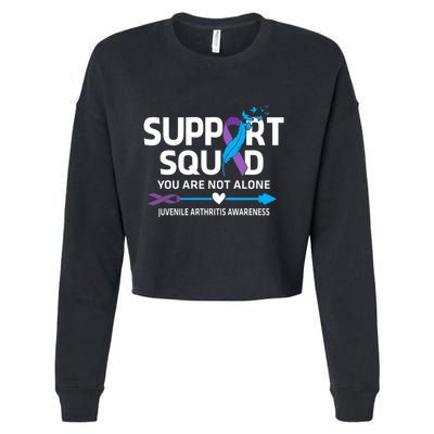 Support Squad You Are Not Alone Juvenile Arthritis Awareness Gift Cropped Pullover Crew