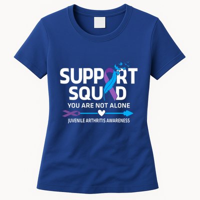 Support Squad You Are Not Alone Juvenile Arthritis Awareness Gift Womens T-Shirt