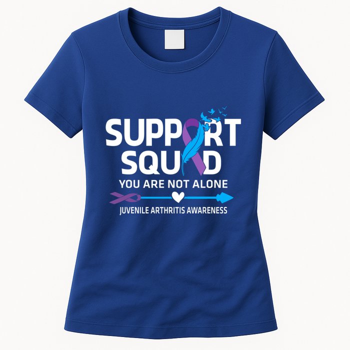 Support Squad You Are Not Alone Juvenile Arthritis Awareness Gift Womens T-Shirt