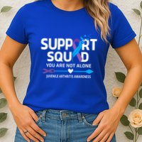 Support Squad You Are Not Alone Juvenile Arthritis Awareness Gift Womens T-Shirt