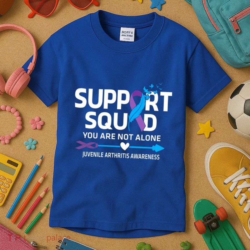 Support Squad You Are Not Alone Juvenile Arthritis Awareness Gift Kids T-Shirt