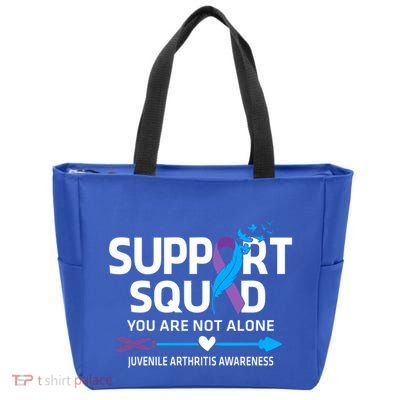 Support Squad You Are Not Alone Juvenile Arthritis Awareness Gift Zip Tote Bag