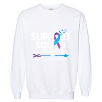 Support Squad You Are Not Alone Juvenile Arthritis Awareness Gift Garment-Dyed Sweatshirt