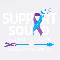 Support Squad You Are Not Alone Juvenile Arthritis Awareness Gift Garment-Dyed Sweatshirt