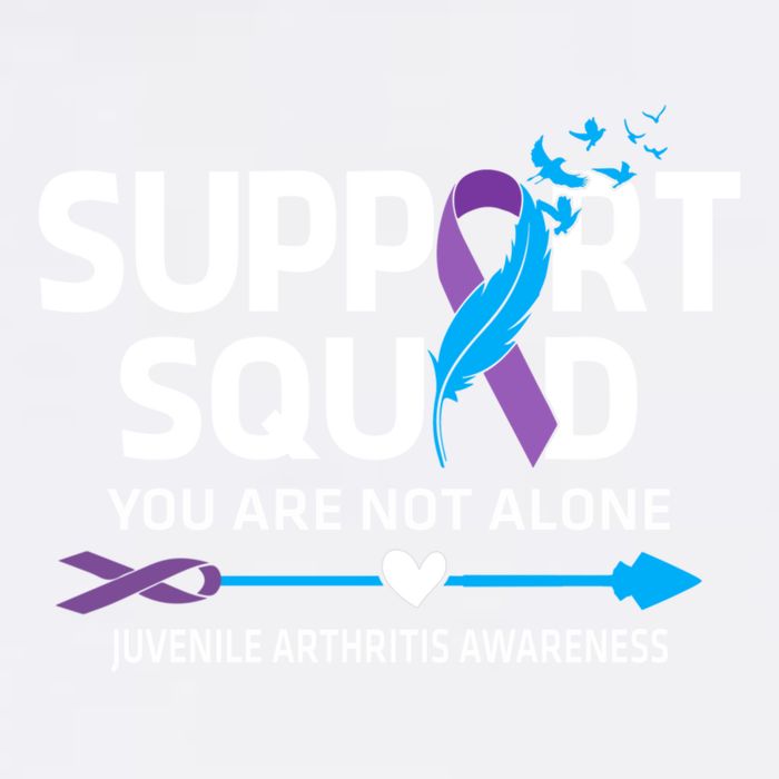 Support Squad You Are Not Alone Juvenile Arthritis Awareness Gift Garment-Dyed Sweatshirt