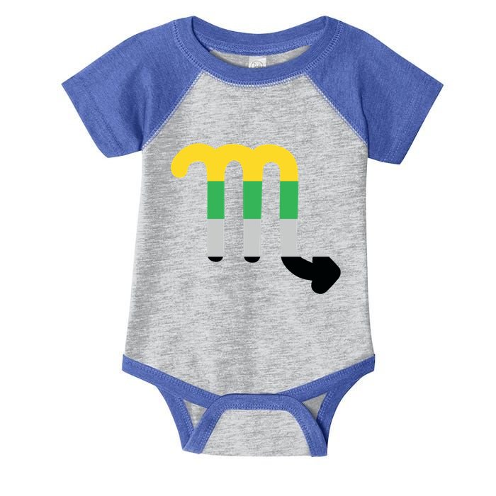 Skoliosexual Scorpio Zodiac Sign Skoliosexual Pride Flag Gift Infant Baby Jersey Bodysuit