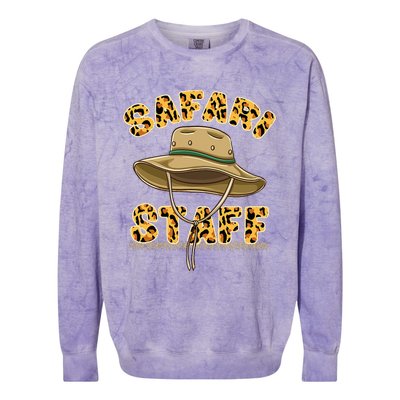 Safari Staff Zoo Keeper Themed Birthday Party Colorblast Crewneck Sweatshirt