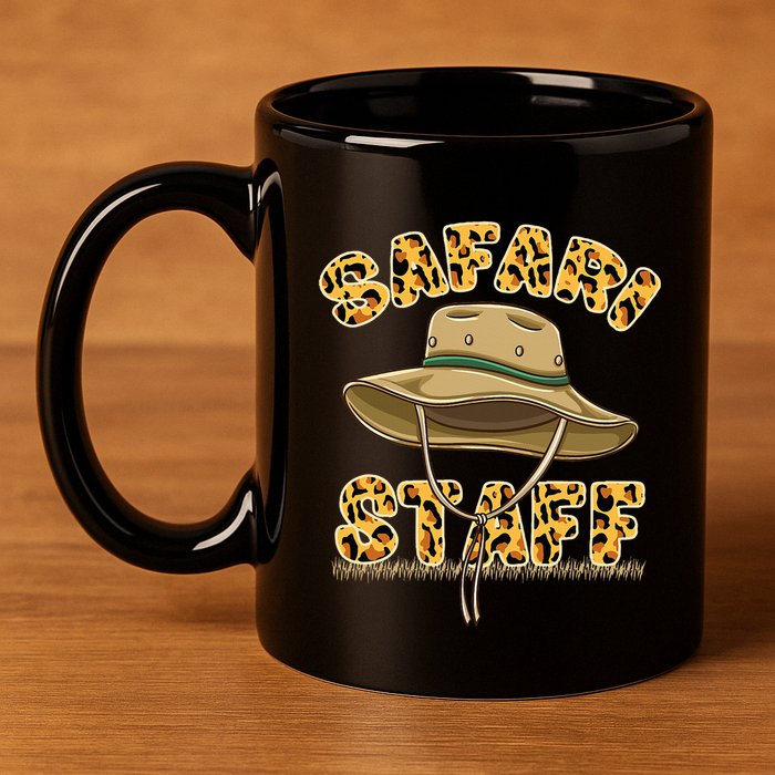 Safari Staff Zoo Keeper Themed Birthday Party 11oz C Handle Ceramic Mug