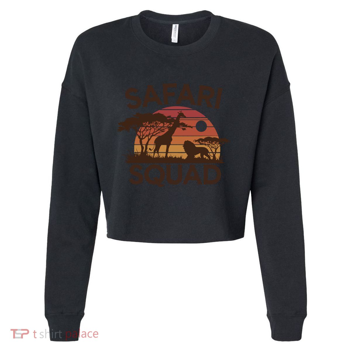 Safari Squad Zoo Family Matching Gift Cropped Pullover Crew