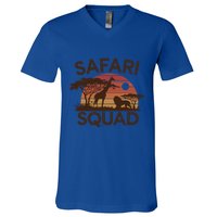 Safari Squad Zoo Family Matching Gift V-Neck T-Shirt
