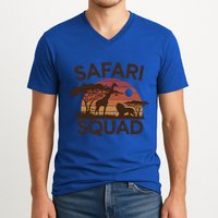 Safari Squad Zoo Family Matching Gift V-Neck T-Shirt