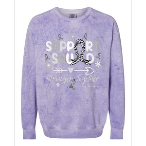 Support Squad Zebra Ribbon Neuroendocrine Cancer  Colorblast Crewneck Sweatshirt