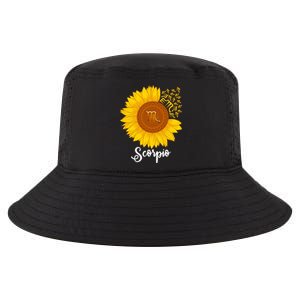 Scorpio Sunflower Zodiac Sign Floral Astrology Gift Cool Comfort Performance Bucket Hat