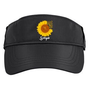 Scorpio Sunflower Zodiac Sign Floral Astrology Gift Adult Drive Performance Visor