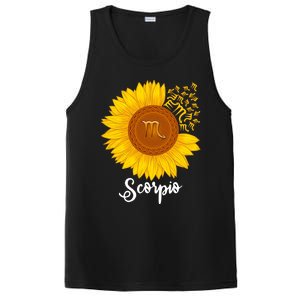 Scorpio Sunflower Zodiac Sign Floral Astrology Gift PosiCharge Competitor Tank