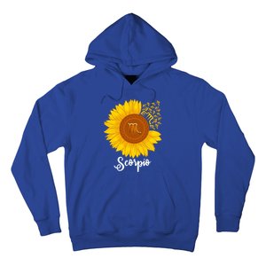 Scorpio Sunflower Zodiac Sign Floral Astrology Gift Hoodie